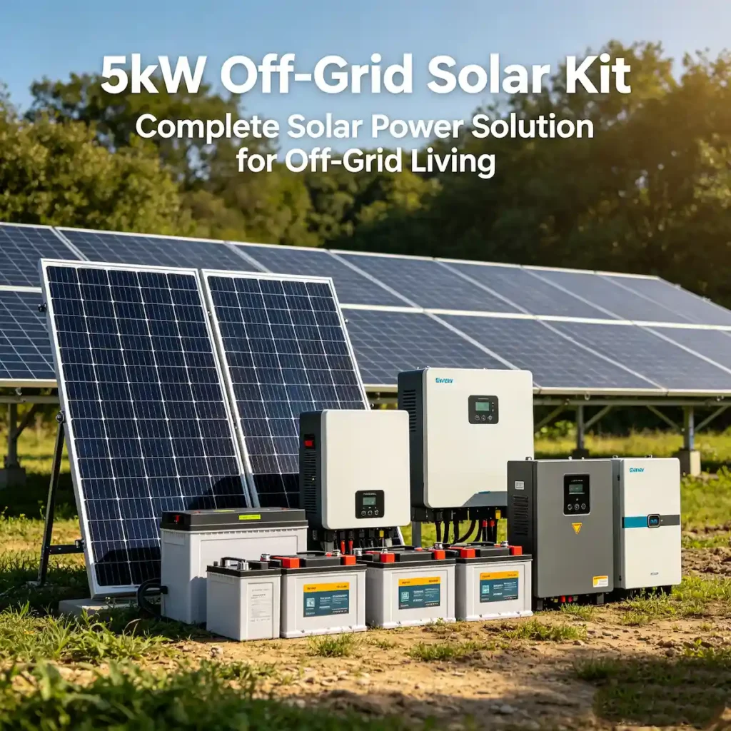 5kW Solar System Price in Nigeria, complete off-grid solar kit for residential home power supply