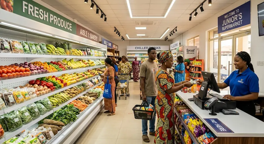Business solar backup for Nigerian supermarket — reliable power for retail