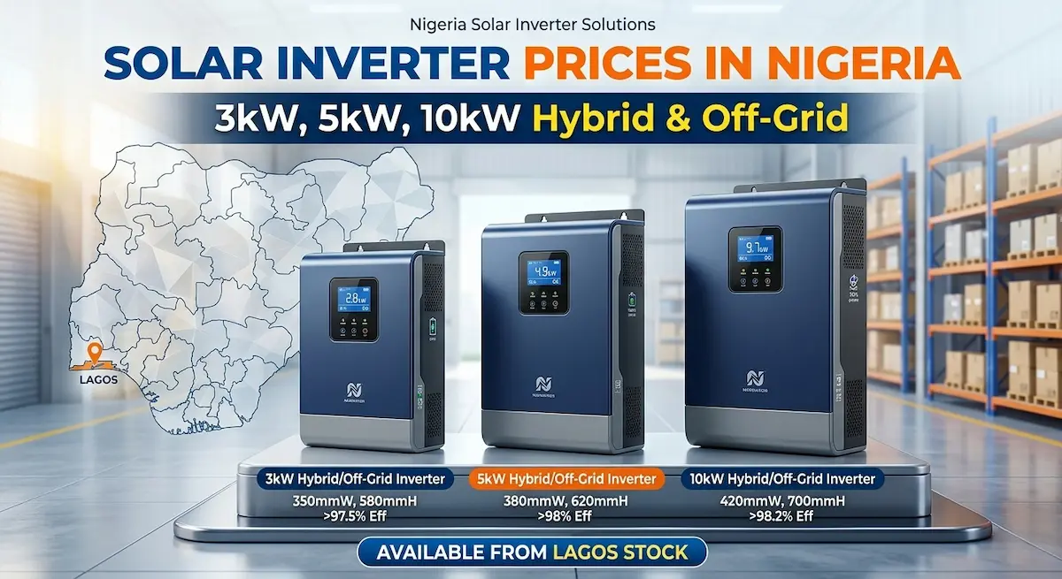 Solar inverter prices in Nigeria — 3kW, 5kW, 10kW hybrid and off-grid inverters