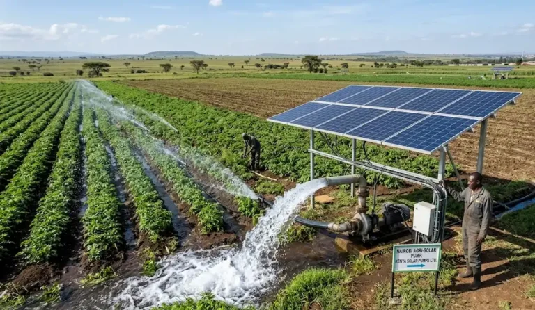 Kenya farm solar pump system irrigates 50 hectares of farmland