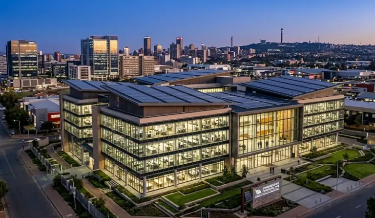 The Johannesburg office building relies on solar + energy storage systems for uninterrupted operation