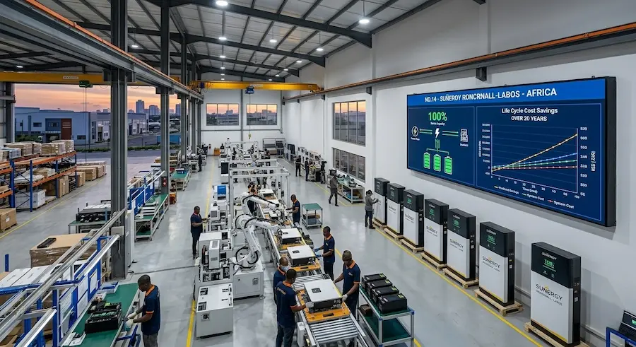 Solar battery storage Africa industrial energy cost